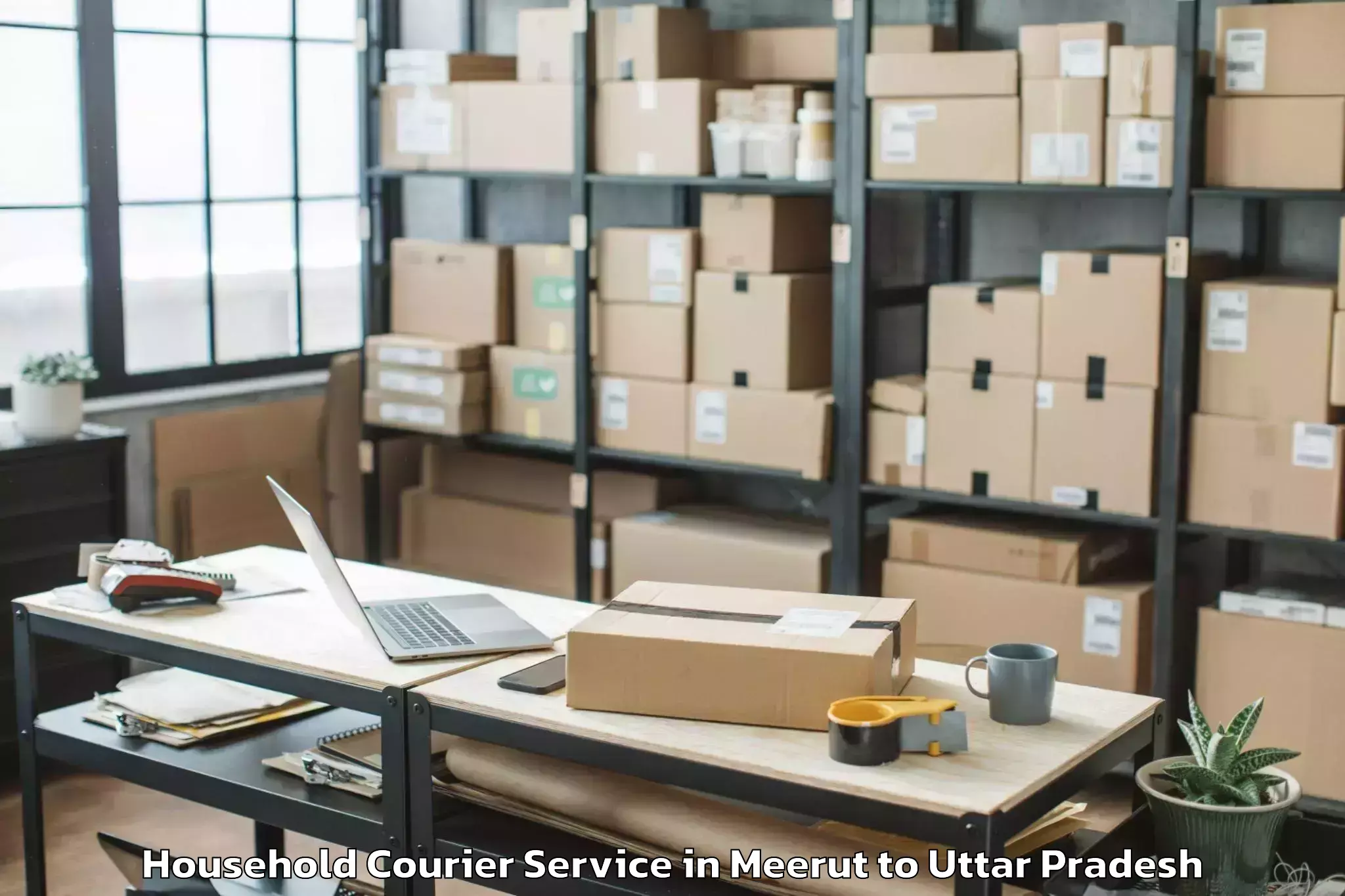 Book Meerut to Manjhanpur Household Courier Online